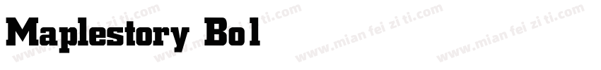 Maplestory Bold字体转换